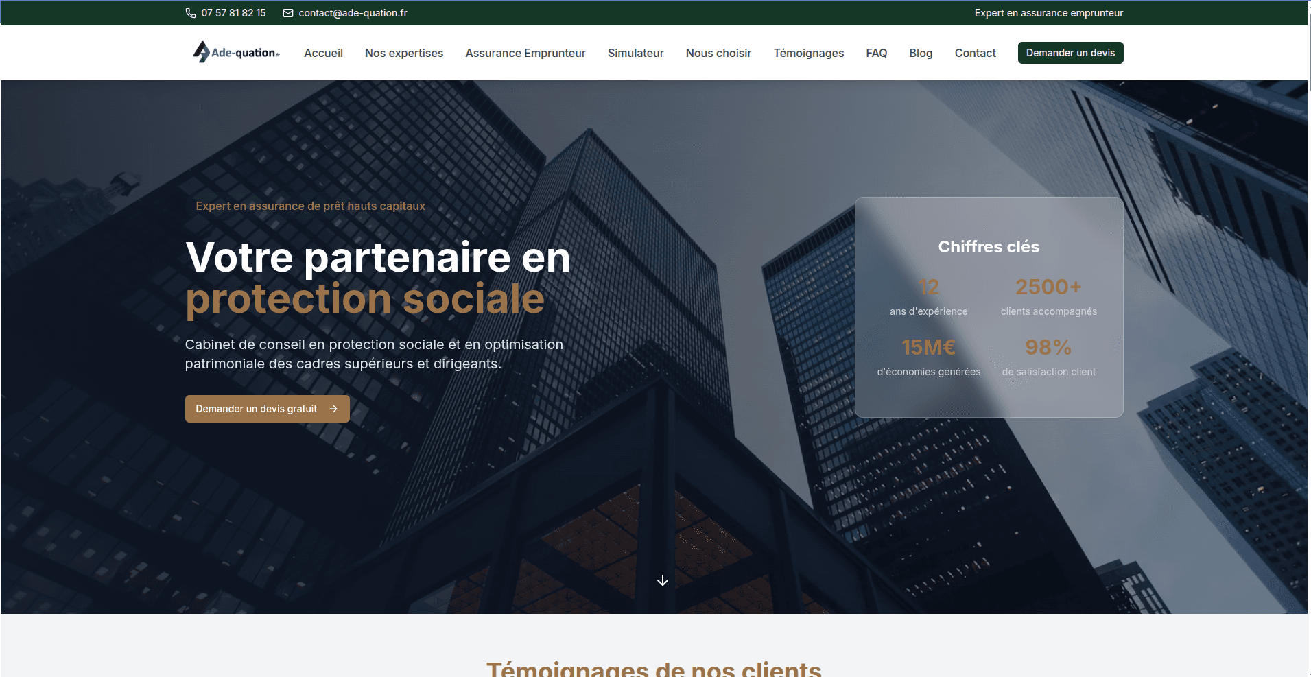 Exemple de site internet à Dijon: Adequation