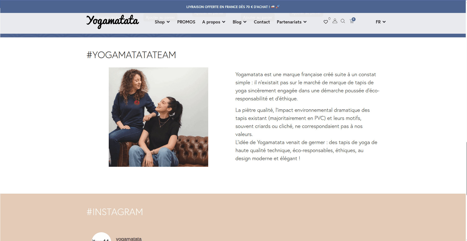 Réalisation de site internet: Yogamatata